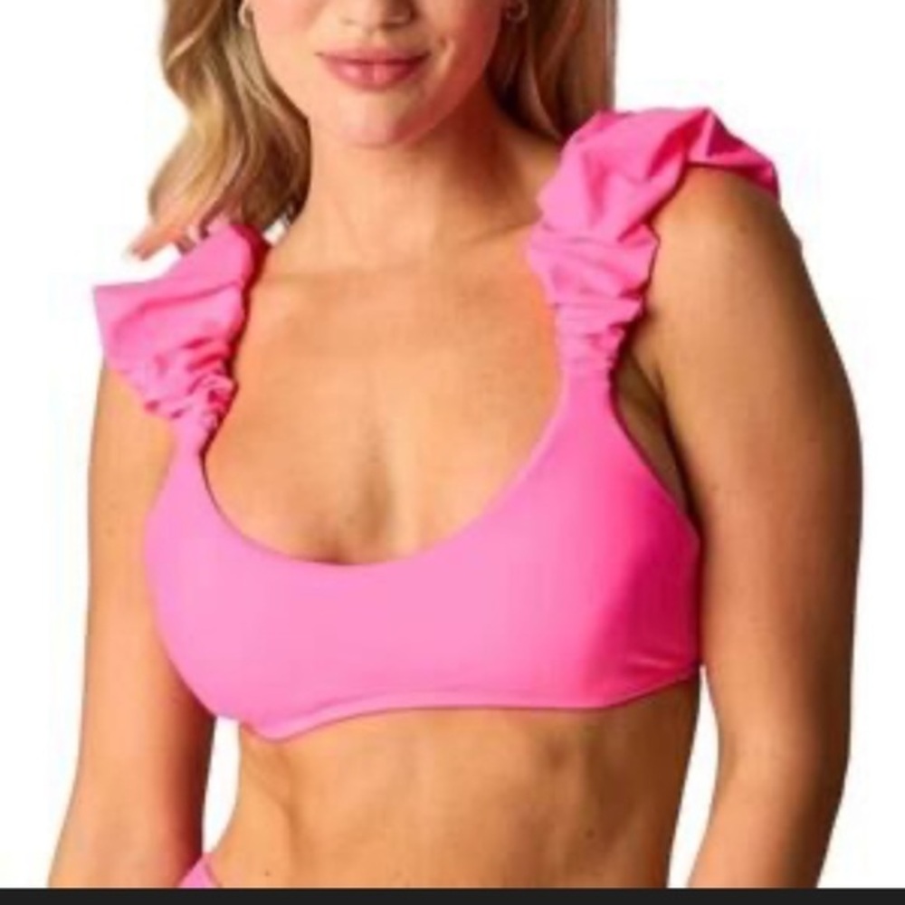 Buddy Love woman’s pink bathing suit top - medium